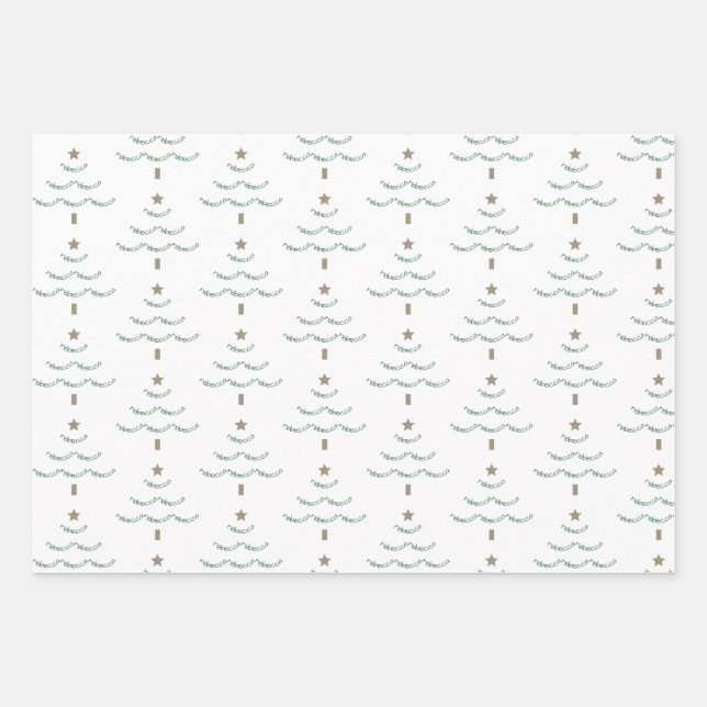Nom personnalisé Papier d'enveloppement de l'arbre (Devant)