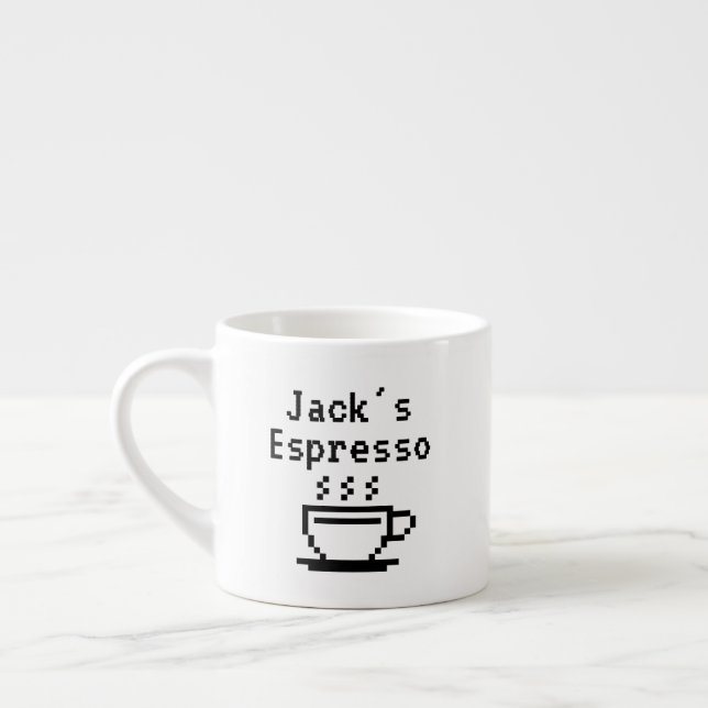 Nom personnalisé personnalisé petit tasse espresso (Gauche)