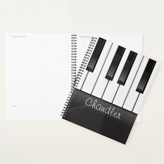 NOM personnalisé Pianist Piano Keys professeur de  (Devant avec enveloppe)