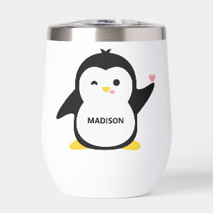 Nom personnalisé pingouin mignon