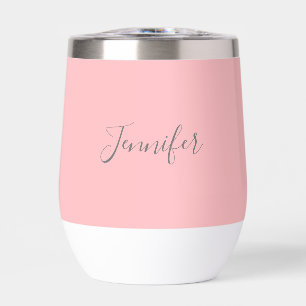 Nom personnalisé Pink Script Simple