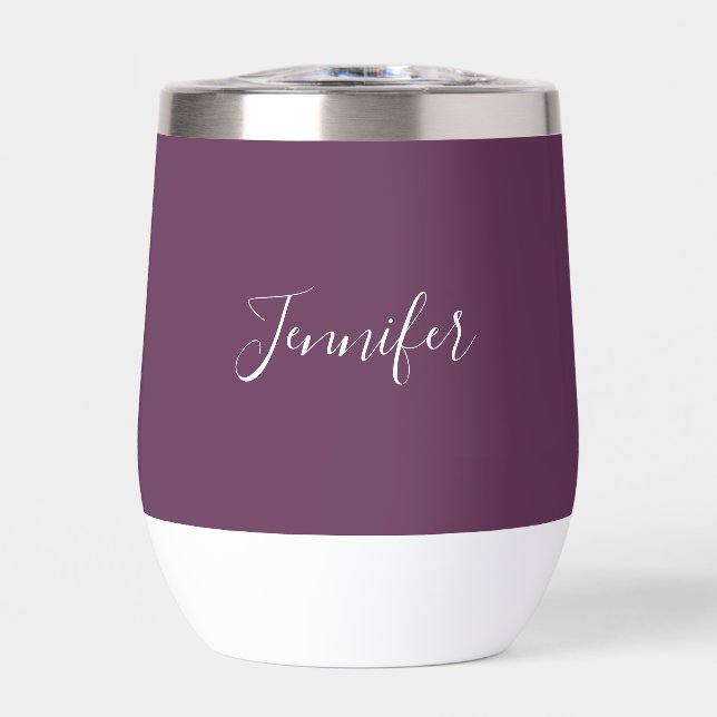 Nom personnalisé Plum Purple Script Simple (Avant)
