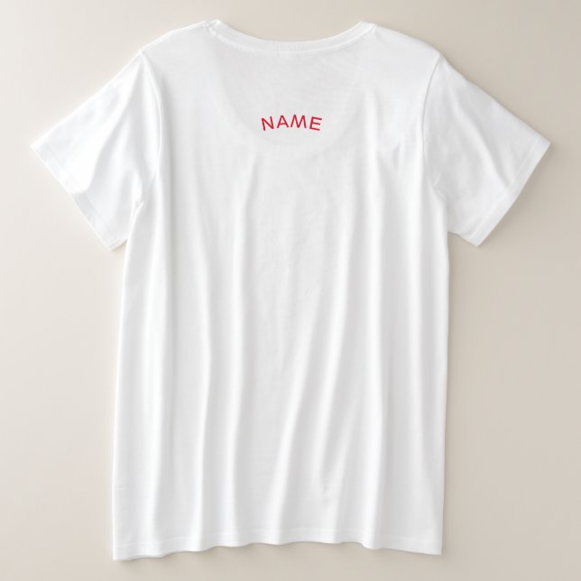 NOM PERSONNALISÉ PLUS TAILLE COTON T-SHIRT BOÎTE (Design dos)