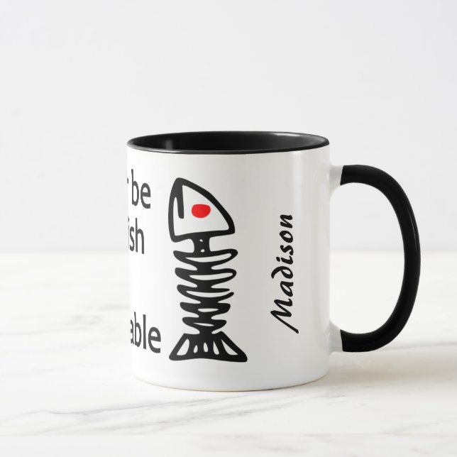 Nom personnalisé Poker Fish mugs (Droite)