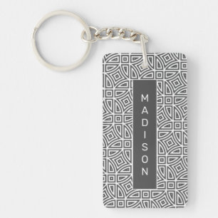 Nom personnalisé porte - clé Motif Abstrait