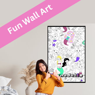 Nom personnalisé Posters de coloriage pour enfants