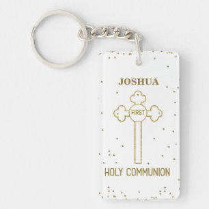 Nom personnalisé Première Sainte Communion Gold Lo