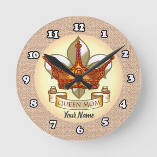 Nom personnalisé Queen Mom Horloge