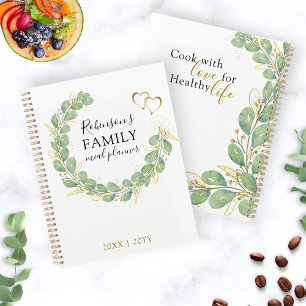 Nom personnalisé Romantic Eucalyptus Wreath Family
