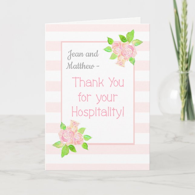 Nom personnalisé Rose Merci pour l'accueil (Devant)