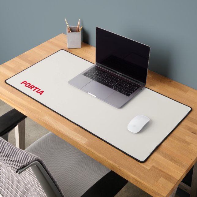 Nom personnalisé rouge clair gris clair (Bureau 2)