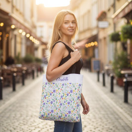 Nom personnalisé Sac fourre-tout de printemps, Flo