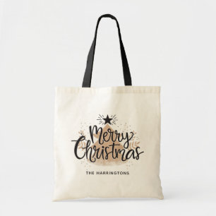 Nom personnalisé sacs fourre-tout de Noël