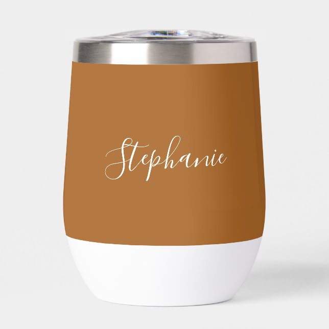 Nom personnalisé Script Terracotta Simple (Avant)