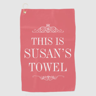 Nom personnalisé   Serviette de golf Monogram