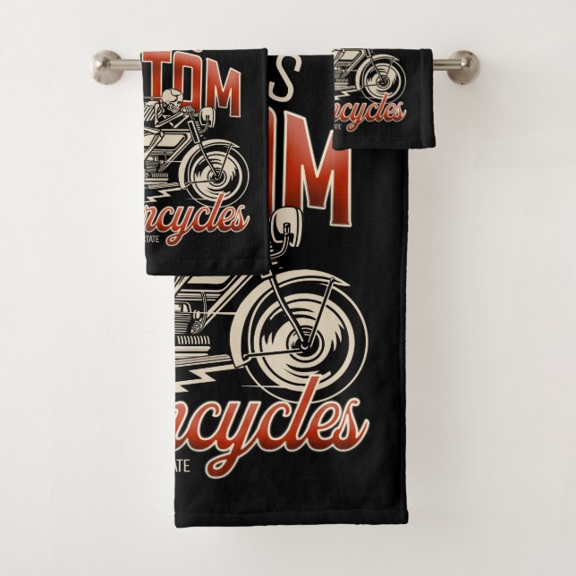Nom personnalisé Skeleton Motorcycle Boutique (En situation)