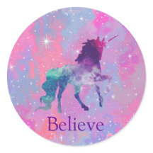 Nom personnalisé Sticker pour galaxie rose/pourpre