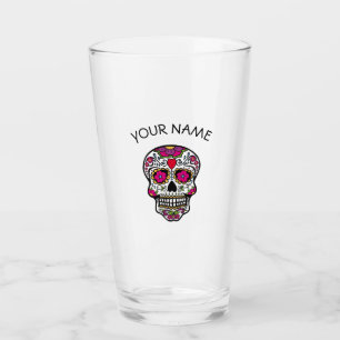 NOM PERSONNALISÉ SUGAR SKULS VERRE PINT