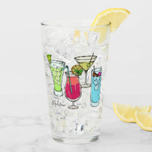 Nom personnalisé Summer Cocktails pinte verre