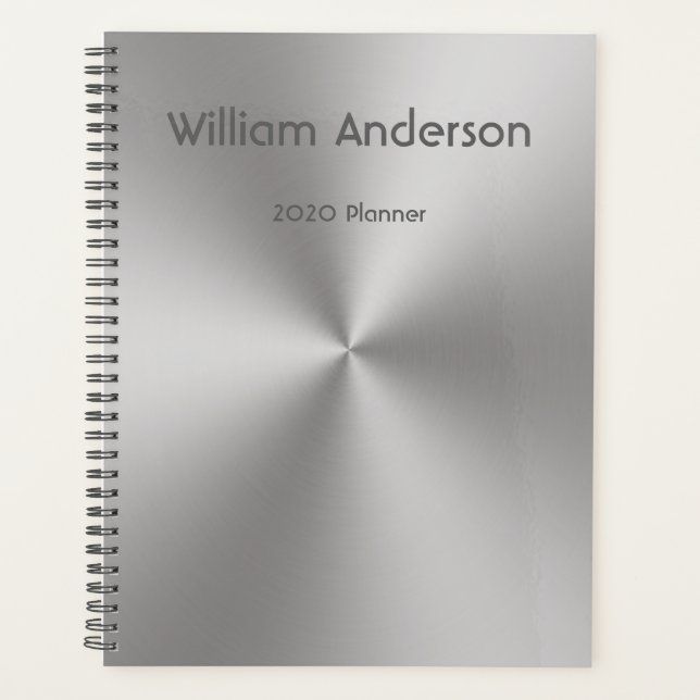 Nom personnalisé sur Silver Metal Look 2020 (Devant)