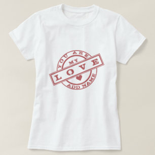 Nom personnalisé T-shirt cadeau avec timbre texte 