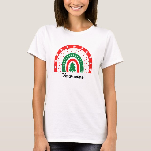 Nom personnalisé T-shirt Noël (Devant)