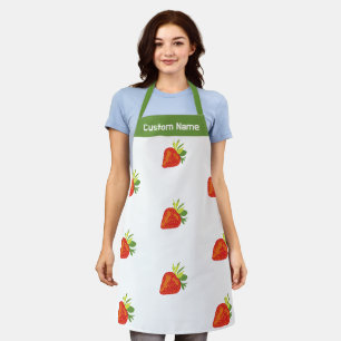 Nom personnalisé Tabliers personnalisés, fraise ro
