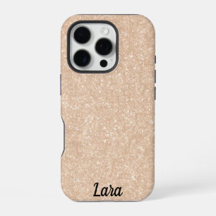 Nom personnalisé tan iPhone 16 Pro Coque