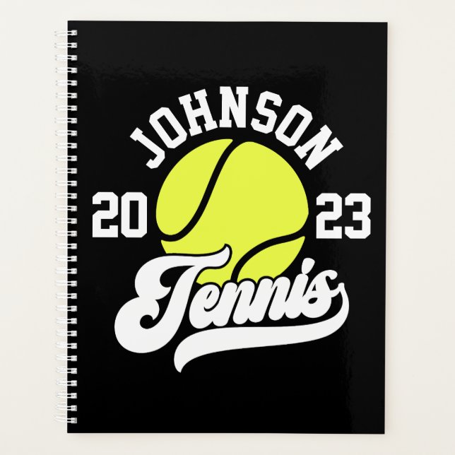 NOM Personnalisé Tennis Lecteur Racket Ball Court (Devant)