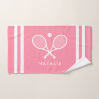 Nom personnalisé Tennis Pink Stripes