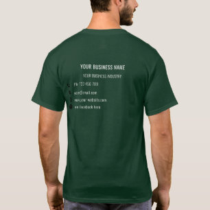 Nom personnalisé Texte Info Entreprise T-shirt pro