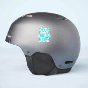Nom personnalisé Texte Jouer Stickers Casque