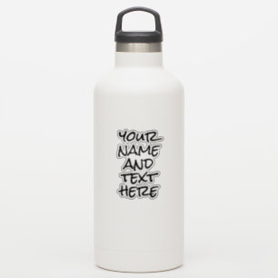 Nom personnalisé Texte Stickers Bouteille d'eau mo