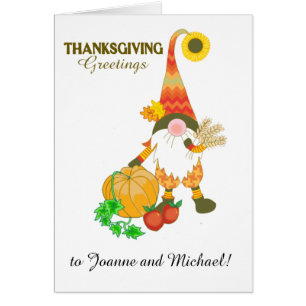 Nom personnalisé Thanksgiving mignon Citrouille Gn