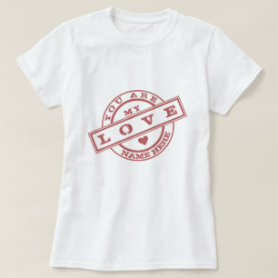 Nom Personnalisé Timbre T-Shirt Don - Vous Êtes Mo