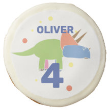Nom personnalisé Triceratops Dinosaur Anniversaire