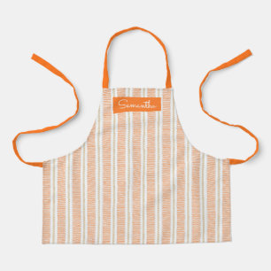 Nom personnalisé trié orange tablier