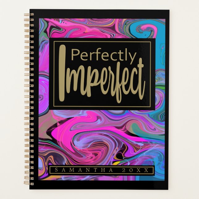 Nom personnalisé Vibrant Liquid Art Planner (Devant)