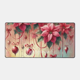 Nom personnalisé Whimsica Poinsettia Baubles de No