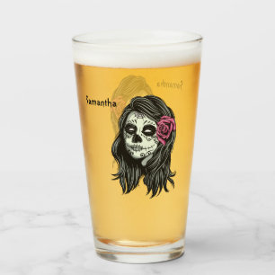 Nom personnalisé Zombie Femme verre à pinte