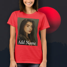 Nom photo personnalisé Texte T-shirt personnalisé