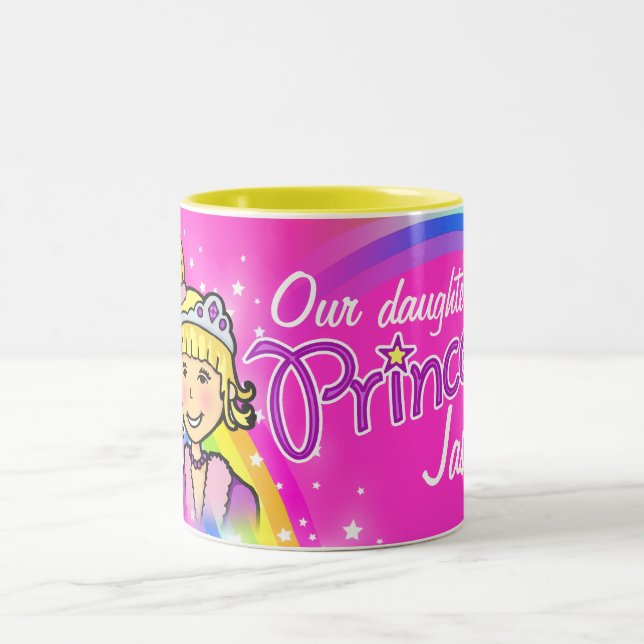 Nom princess girls rainbow rose mug (Centre)