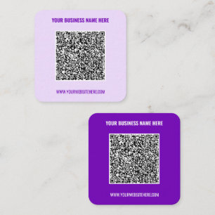 Nom QR personnalisé Carte de visite des couleurs d