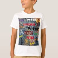 NOM RÉPÉTÉ ENFANTS Habiliter le T-shirt Word