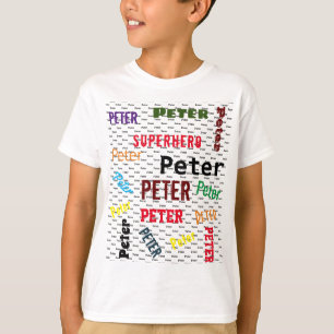 NOM RÉPÉTÉ ENFANTS Habiliter le T-shirt Word