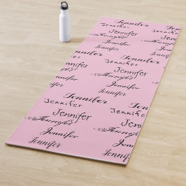Nom rose mignon motif tapis de yoga