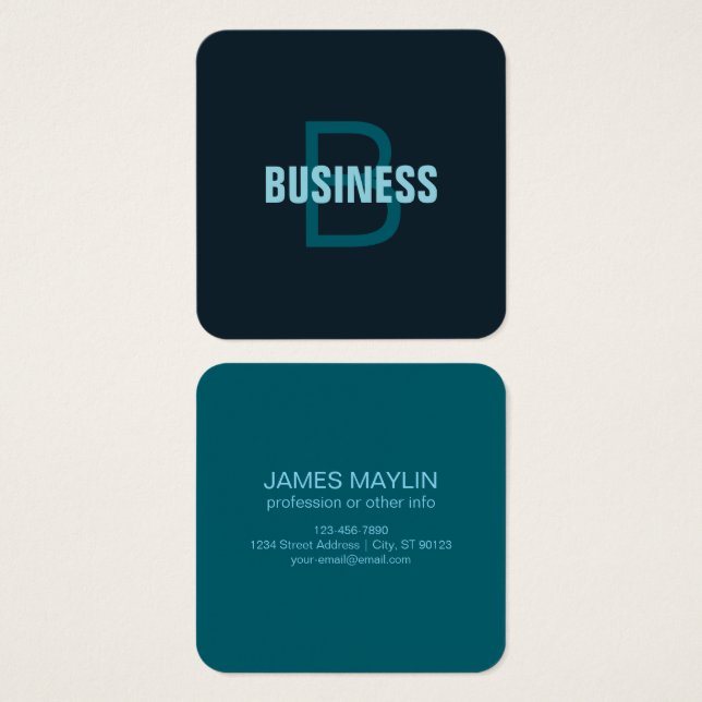 Nom simple en gras personnalisable en monogramme (Devant & derrière)