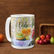 Nom sur magnifique mug 'J'aime l'automne' 15oz
