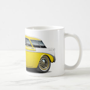 Nomade-Gelb-Weißes Auto 1956 Kaffeetasse