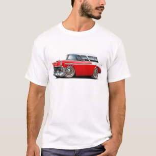 Nomade-Rot-Weißes Spitzenauto 1956 T-Shirt